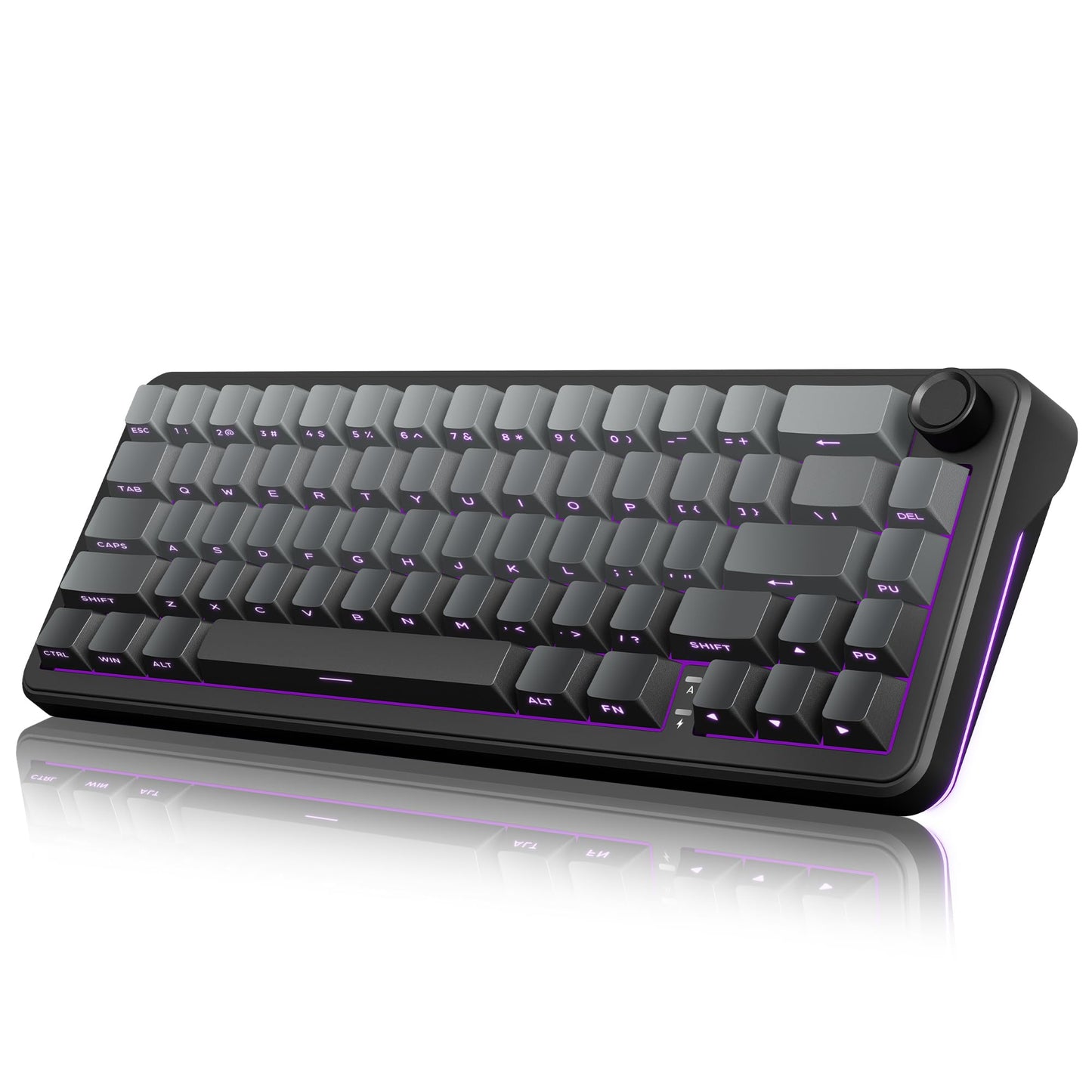 RedThunder K65 Wireless Mechanical Gaming Keyboard - Gasket Hot-Swap, RGB Backlit, Pre-lubed Switches, Gradient Gray