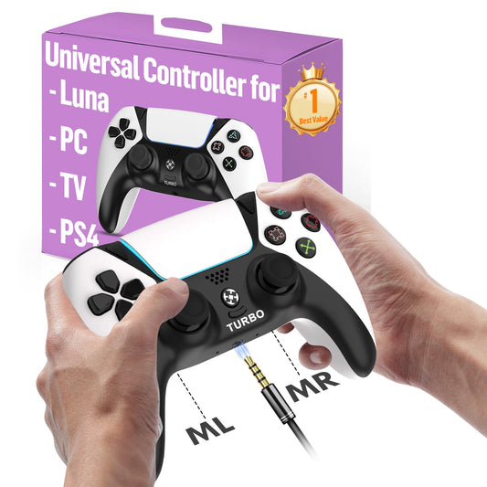 Enstixsm Universal Game Controllers for Luna PC Fire Stick TV PS4 Steam Phone Tablet  Wireless Control with 2 Back Paddles and Turbo Great Value Replacement for Luna Controller