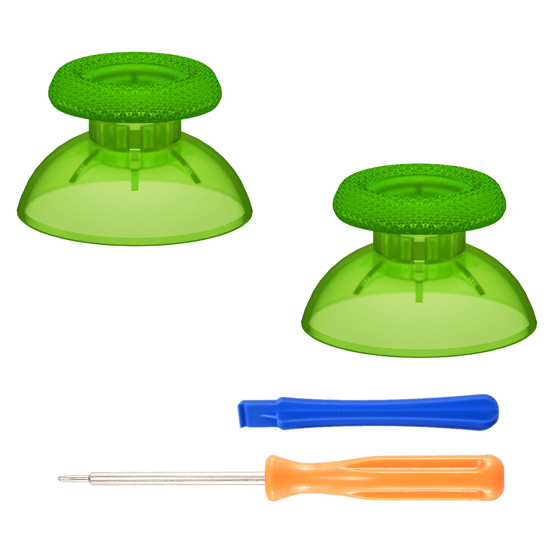 eXtremeRate Clear Green Replacement Thumbsticks for PS5 Controller  Custom Analog Stick Joystick for PS4 Controller Universal