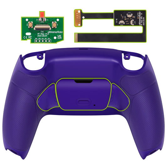 eXtremeRate Galactic Purple Rubberized Grip Programable Rise 2.0 Remap Kit for PS5 Controller BDM 010 & BDM 020  Upgrade Board & Redesigned Back Shell & Back Buttons for PS5 Controller