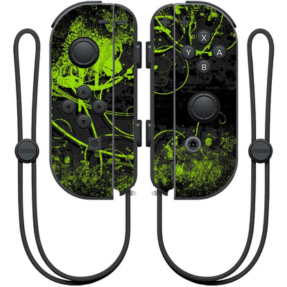 MIGHTY SKINS Nintendo Joy-Con Controller Skin Wrap - Green Distortion, Model NIJOYCO-Green Distortion