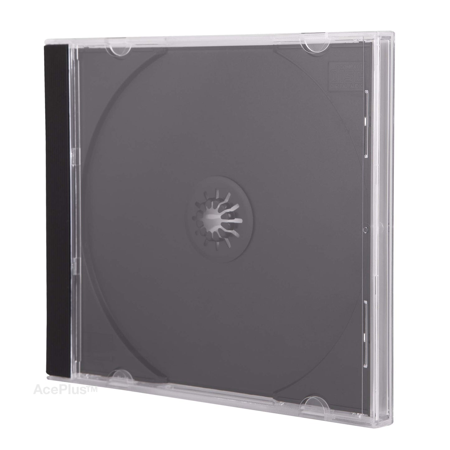 AcePlus 10-Pack Black CD Jewel Cases with 50 Assorted Color Sleeves - Plastic, Model 8541764414