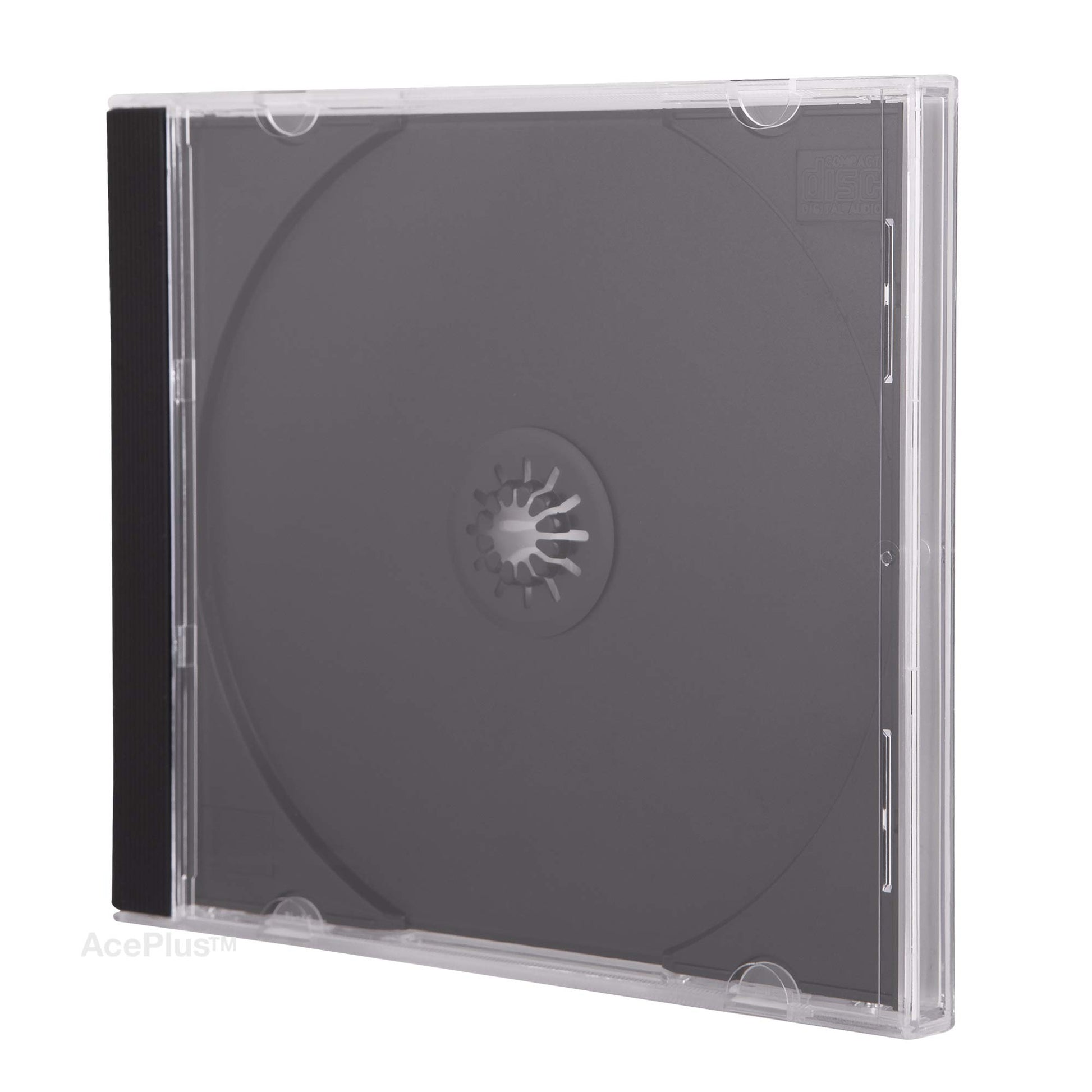 AcePlus 10-Pack Black CD Jewel Cases with 50 Assorted Color Sleeves - Plastic, Model 8541764414