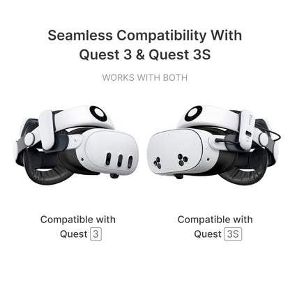 BOBOVR S3 Pro Battery Strap with Air Cooling & 10000mAh Hot-Swappable Battery for Meta Quest 3 - White