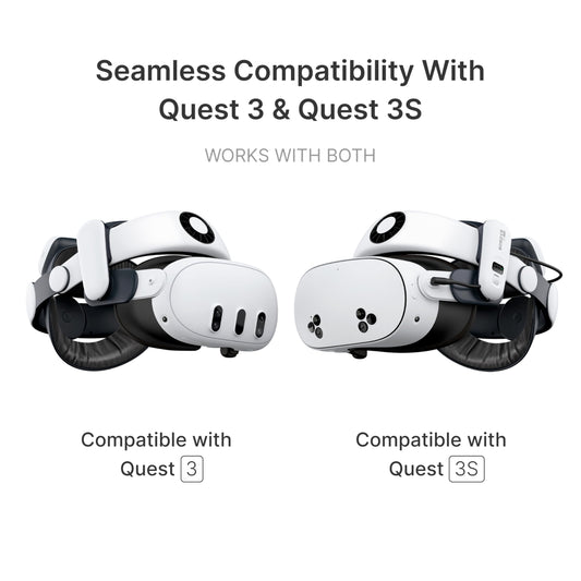 BOBOVR S3 Pro Battery Strap with Air Cooling & 10000mAh Hot-Swappable Battery for Meta Quest 3 - White