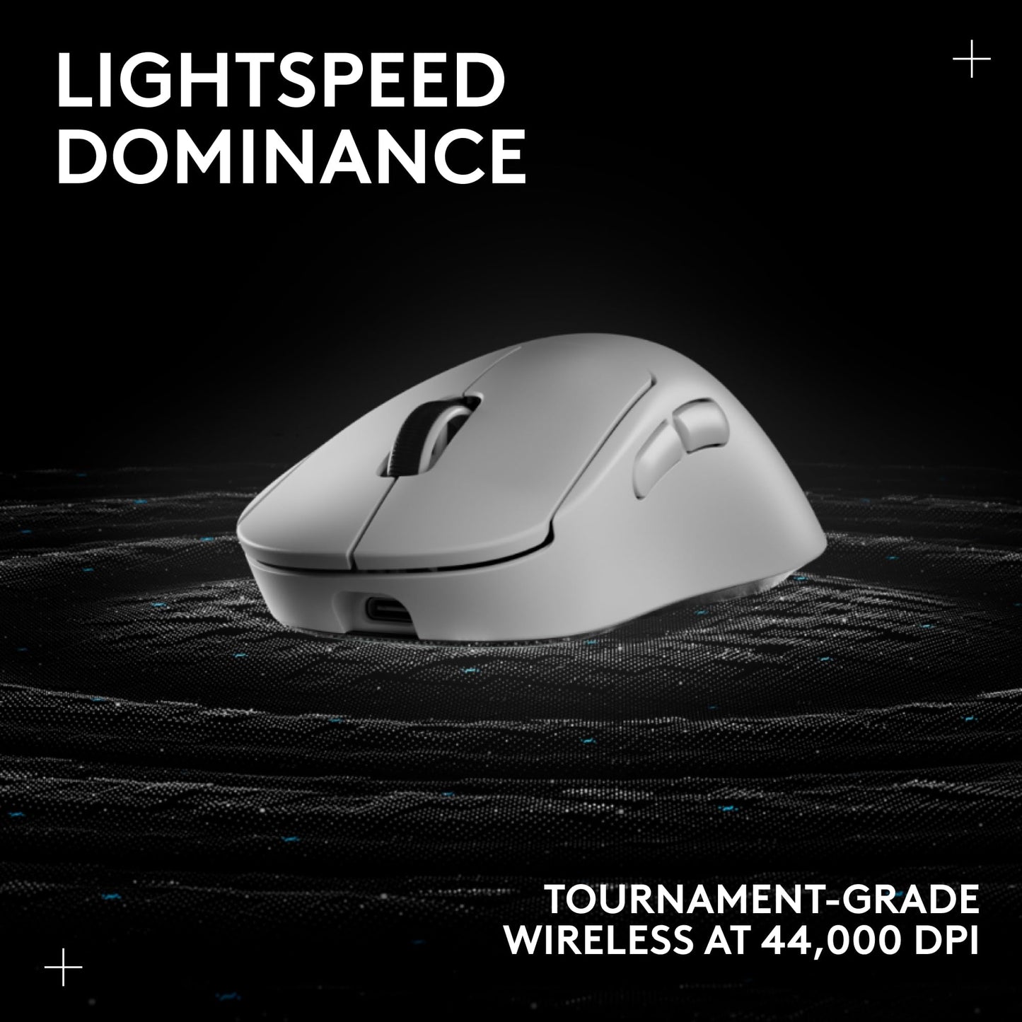 Logitech G PRO X Superlight 2 DEX Wireless Gaming Mouse - 60g, 44k DPI, USB-C, Right-Handed, White, Model 910-007363