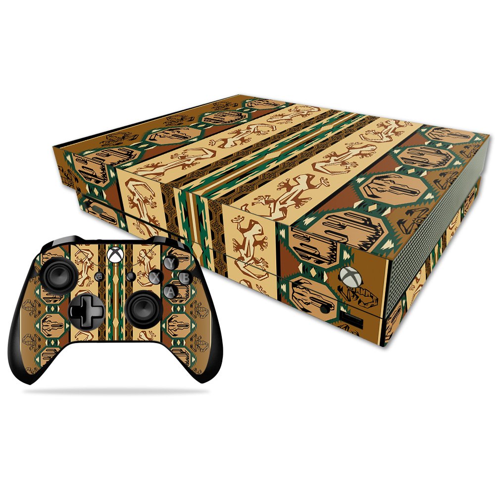 MightySkins Skin Compatible with Xbox One X Combo - Desert Stripes | Protective, Durable, and Unique Vinyl Decal wrap Cover | Ea