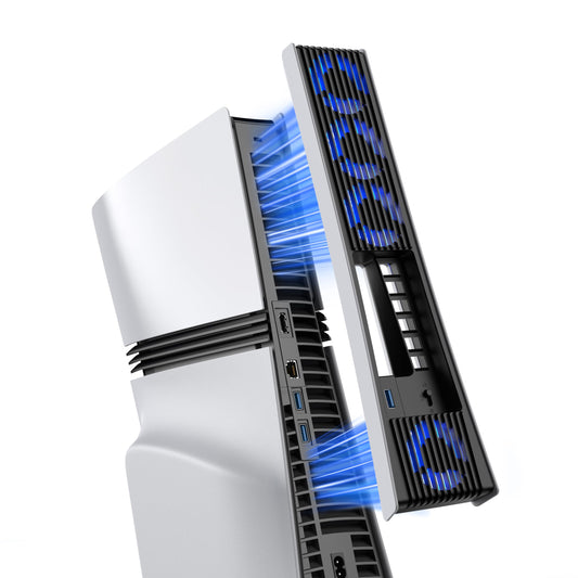 KIWIHOME PS5 Pro Cooling Fan - 4 Fans, Adjustable Speed, USB3.0, Black, Model PX10U