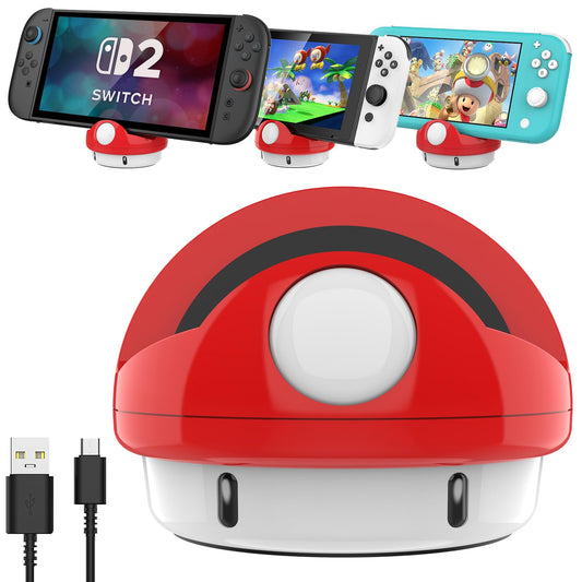 HEIYING Switch Docking Station for Nintendo Switch/Switch Lite/OLED - Portable Type C Charging Stand, Model HY11, Agaric Color