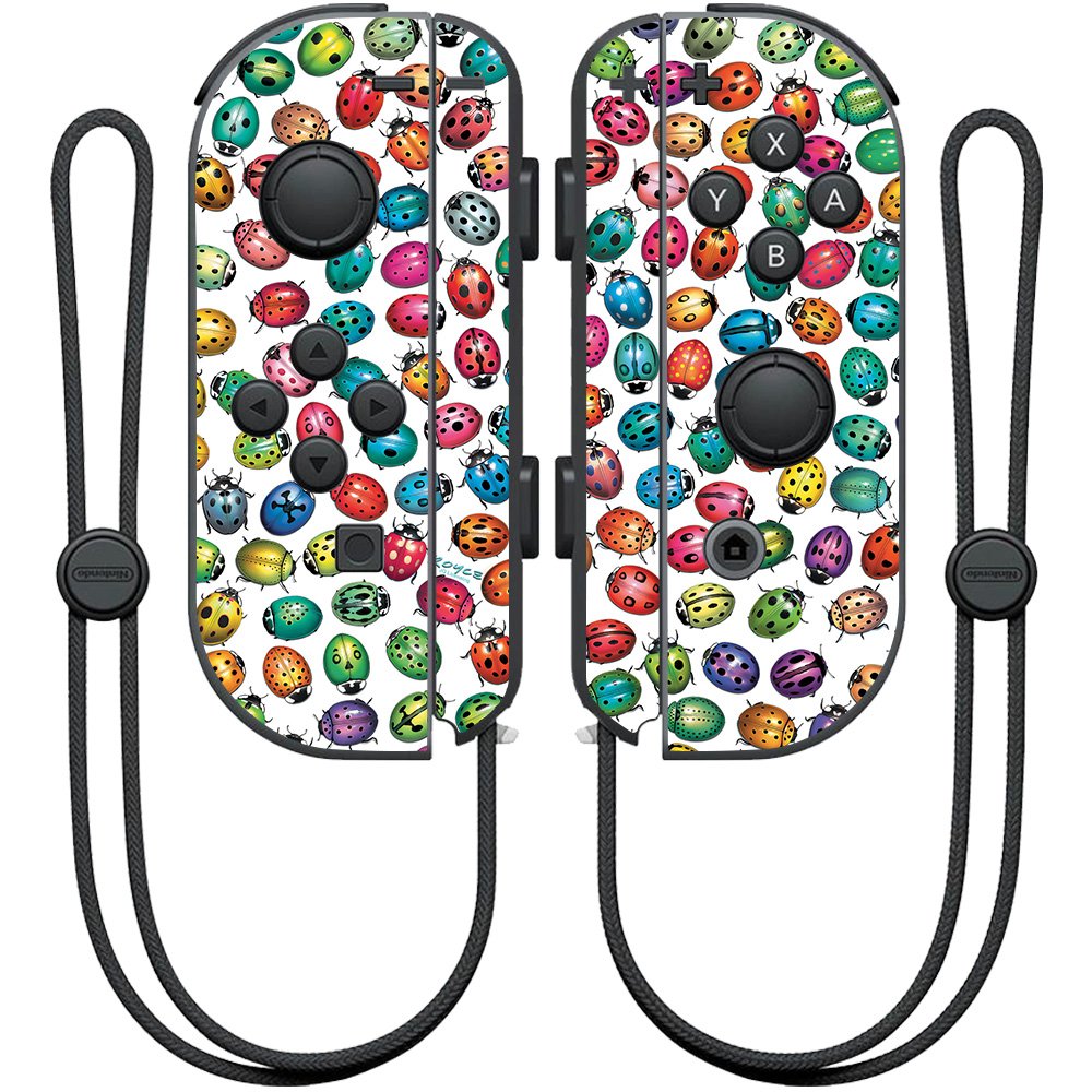 MightySkins Skin Compatible with Nintendo Joy-Con Controller - Color Bugs | Protective, Durable, and Unique Vinyl Decal wrap Cov