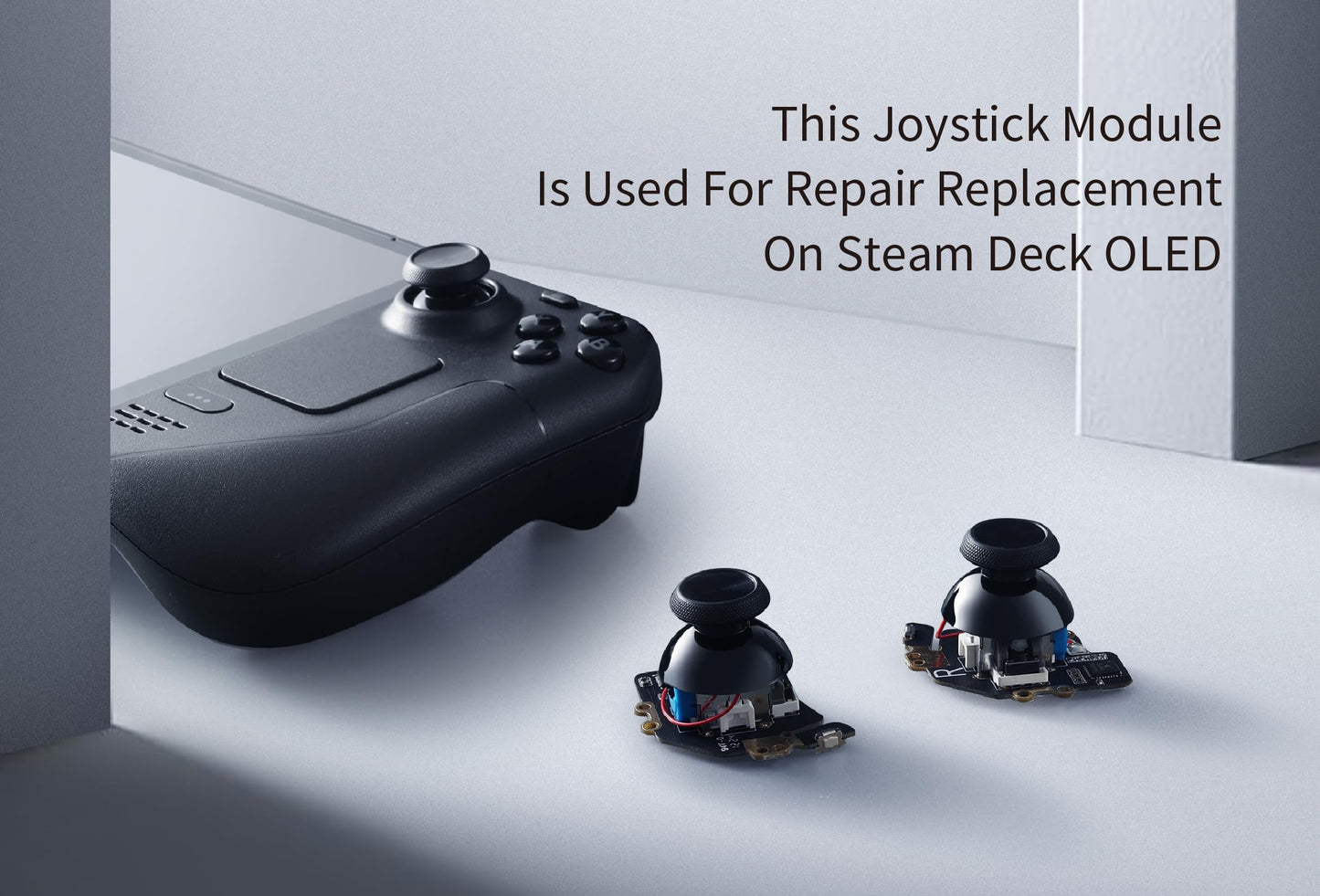 GuliKit Hall Effect Joystick Module for Steam Deck OLED - Electromagnetic Thumbstick Replacement, Black, Model SD05, No Soldering