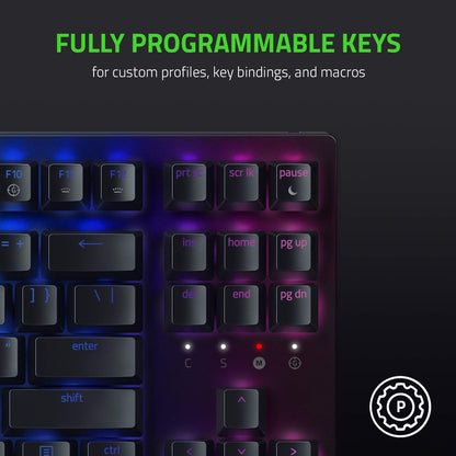 Razer BlackWidow V3 TKL Mechanical Gaming Keyboard - Yellow Switches, Chroma RGB, Compact, Classic Black, Model RZ03-03491800-R3M1