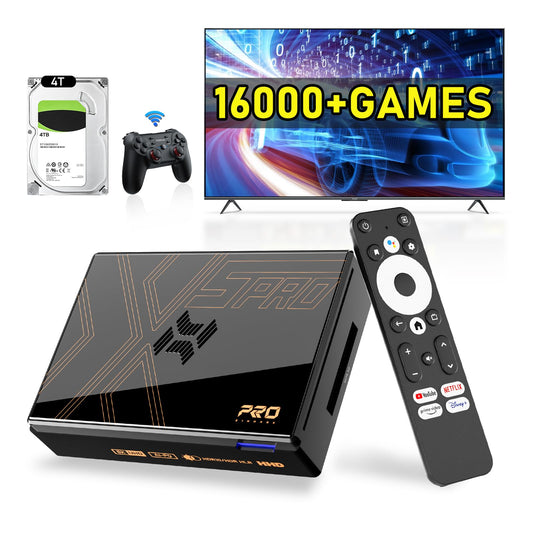 Kinhank Super Console X5 PRO Retro Game Console With 16000+ Games  Android 12.0 OS  RockChip RK3588S  8K UHD Output  WI-FI 6  BT 5.0  AV1  Wireless Controller