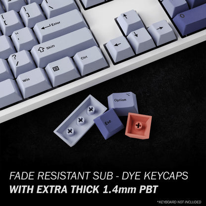 HK GAMING Dye Sublimation PBT Keycap Set | 139 Keys | Cherry Profile | ANSI US-Layout | Sunset Color | Compatible with Cherry MX, Gateron