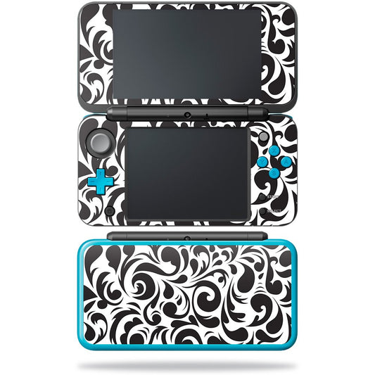 MIGHTY SKINS Nintendo New 2DS XL Skin - Swirly Black Vinyl Decal, Durable & Easy to Apply, Model NI2DSXL-Swirly Black