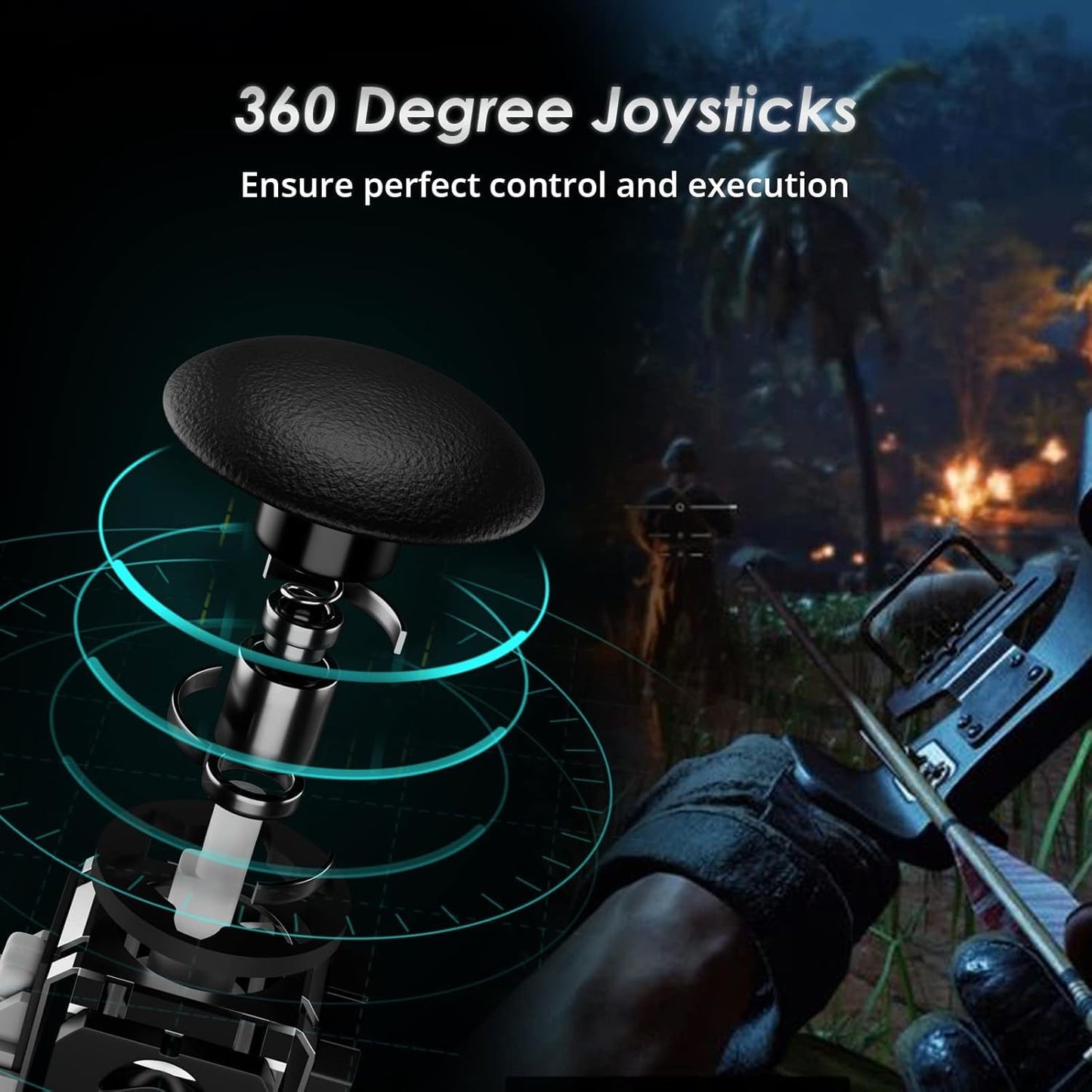 CHENGDAO PS3 Controller 2 Pack - High-Performance Wireless with Double Vibration, Motion Control, Flame & Wolf Color
