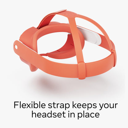 Meta Quest 3 Facial Interface & Head Strap - Blood Orange, Model 899-00629-01