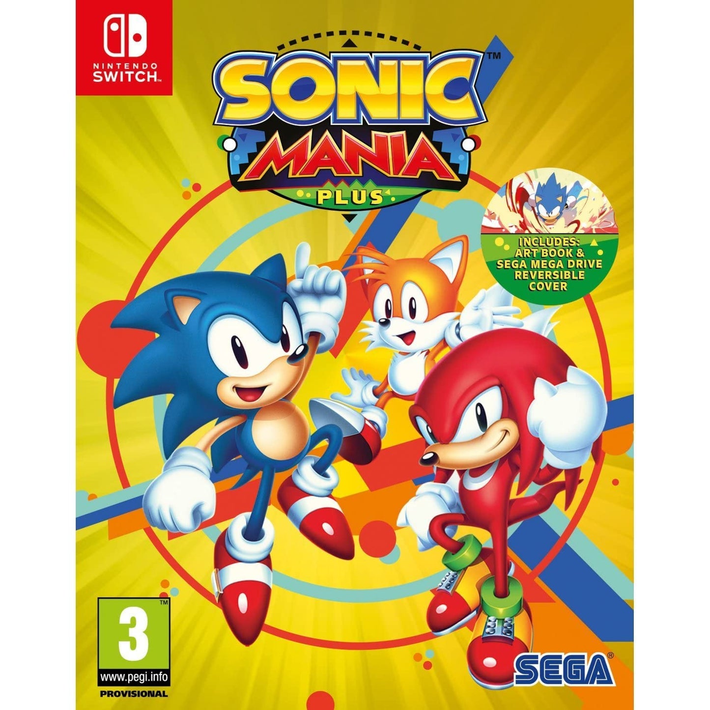 SEGA Sonic Mania Plus Nintendo Switch Game - Model 221217, Classic Platformer Adventure
