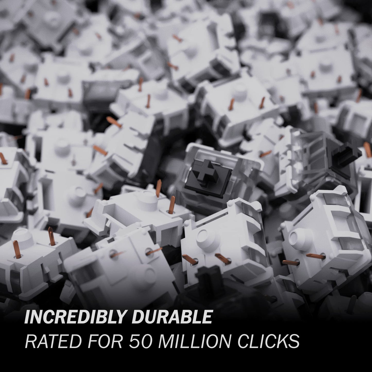 GATERON KS-9 RGB Mechanical Key Switches - Clear Top, 65 Pcs, Black