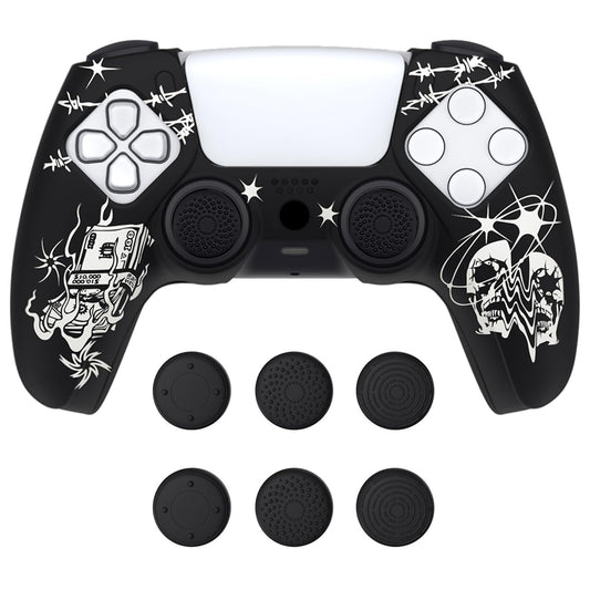PlayVital Pure Series Dockable Model Anti-Slip Silicone Cover Skin for ps5 Controller  Soft Rubber Grip Case for ps5 Controller Fits with Charging Station with Thumb Grip Caps - Sin Source
