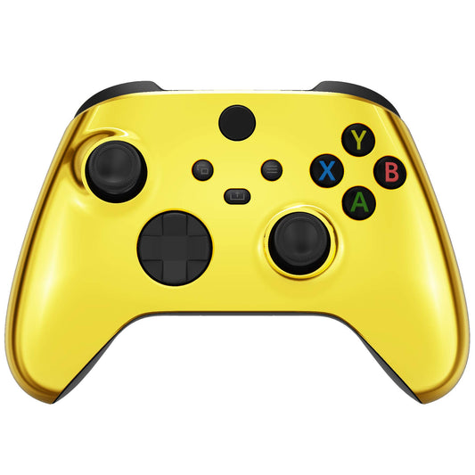 eXtremeRate Custom Shell for Xbox Series X/S Controller - Chrome Gold Replacement Faceplate - Model FX3D401
