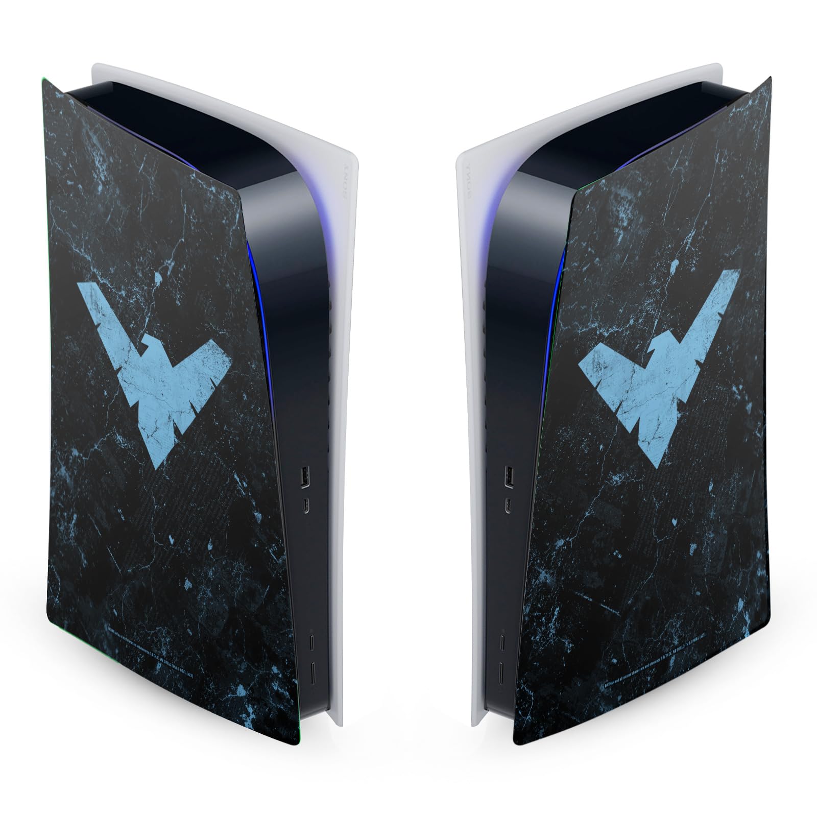 Head Case Designs Officially Licensed Batman DC Comics Nightwing Logos And Comic Book Vinyl Faceplate Sticker Gaming Skin Decal Cover Compatible With Sony PlayStation 5 PS5 Digital Edition Console