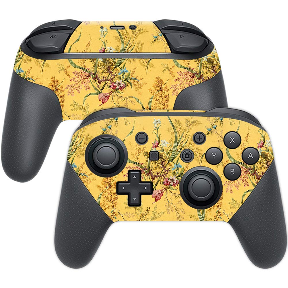MightySkins Skin Compatible with Nintendo Switch Pro Controller - Yellow Marble End | Protective, Durable, and Unique Vinyl wrap