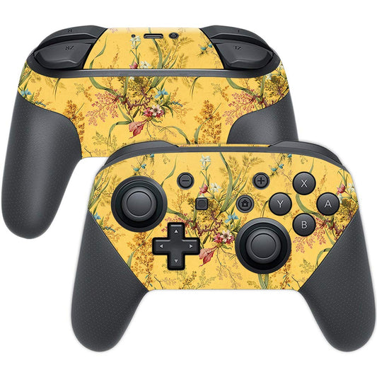 MightySkins Skin Compatible with Nintendo Switch Pro Controller - Yellow Marble End | Protective, Durable, and Unique Vinyl wrap