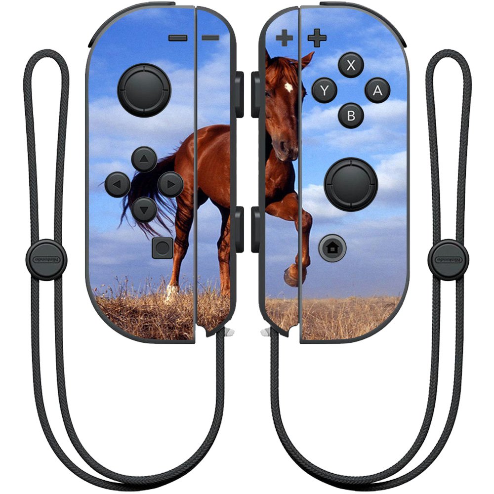 MightySkins Skin Compatible with Nintendo Joy-Con Controller wrap Cover Sticker Skins Horse