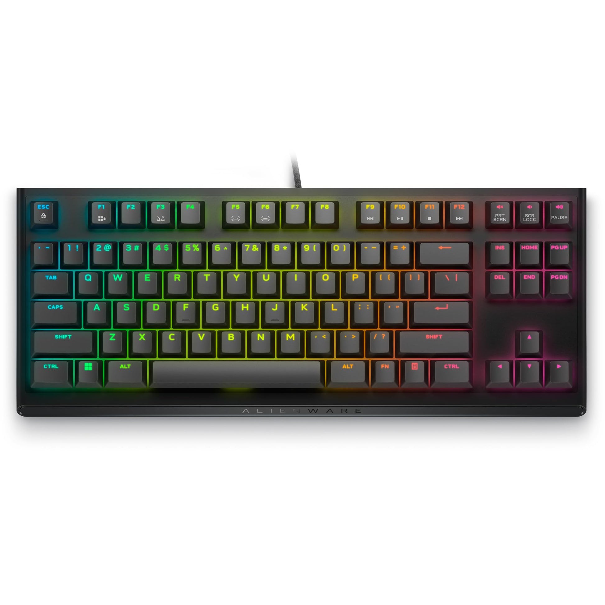 Alienware Tenkeyless Gaming Keyboard AW420K - Wired, Programmable, Cherry MX Red, RGB, Dark Side of the Moon
