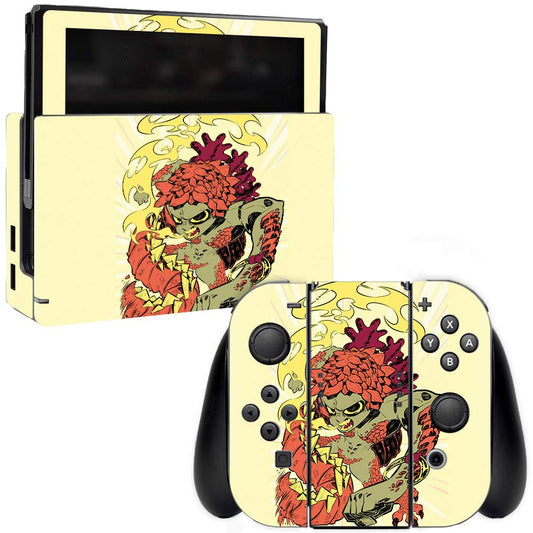 MIGHTY SKINS Nintendo Switch Skin - Reptile Girl, Durable Vinyl Decal Wrap, Easy to Apply & Remove, Model NISWI-Reptile Girl