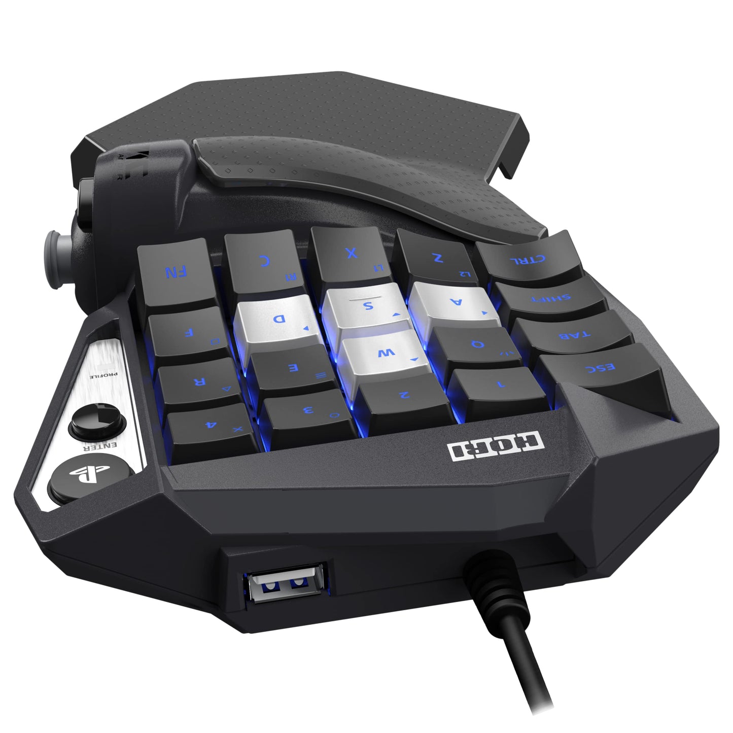 HORI Tactical Assault Commander Mechanical Keypad for PS5, PS4 & PC - Black, Model SPF-030U, Ideal for FPS & MMO Gaming
