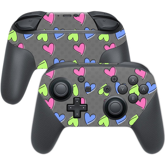 MightySkins Skin Compatible with Nintendo Switch Pro Controller - Girly | Protective, Durable, and Unique Vinyl Decal wrap Cover