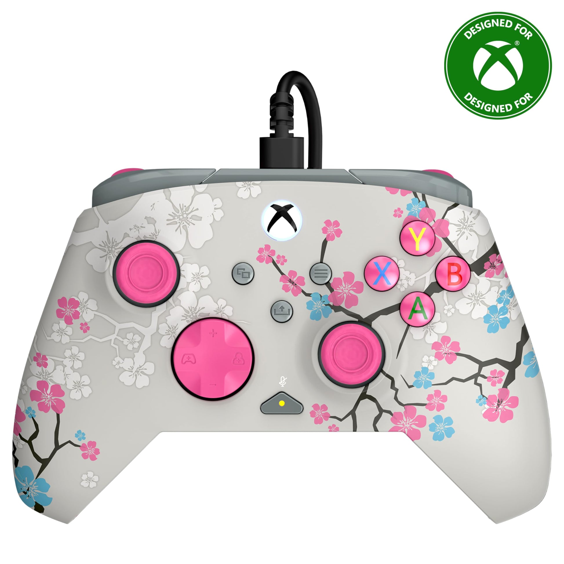 Turtle Beach Rematch Advanced Wired Gaming Controller Licensed for Xbox Series X|S  Xbox One  Windows PC - Glow  Remappable Buttons  Hair Triggers  Audio Controls  Impulse Triggers - Cherry Blossom