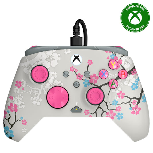 Turtle Beach Rematch Advanced Wired Gaming Controller Licensed for Xbox Series X|S  Xbox One  Windows PC - Glow  Remappable Buttons  Hair Triggers  Audio Controls  Impulse Triggers - Cherry Blossom