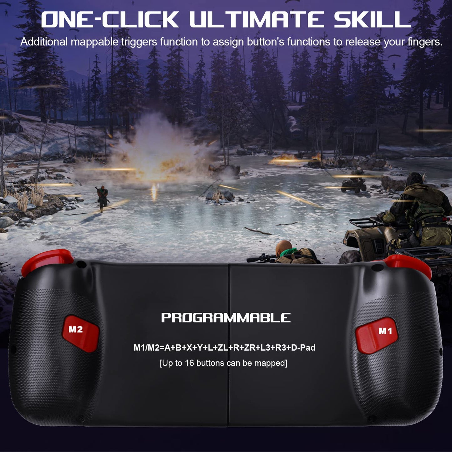 Megadream Mobile Game Controller Gamepad for iPhone iOS Android PC: Works with iPhone 16/15/14/13/12/11, iPad, Samsung Galaxy, T