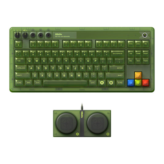 8Bitdo Retro 87 Mechanical Keyboard - RGB Backlight, Bluetooth/2.4G/USB-C, Xbox Edition, Hot Swappable, for Windows and Android