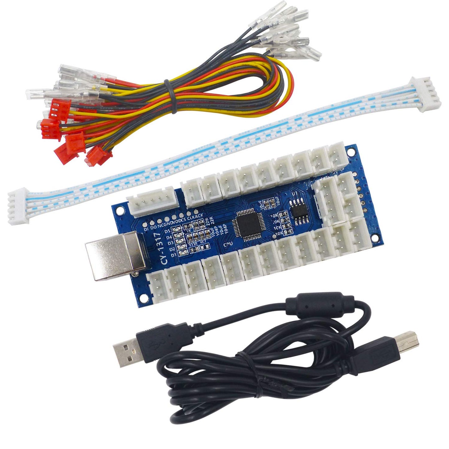 SJ@JX Arcade USB Encoder LED Zero Delay Arcade Controller PC PS3 Android Arcade DIY Kit LED Arcade LED button
