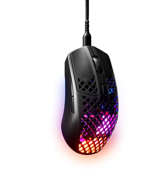 SteelSeries Aerox 3 Super Light Gaming Mouse - 8,500 CPI Optical Sensor - Wired - Black - Model 62599 - Ultra-lightweight Design