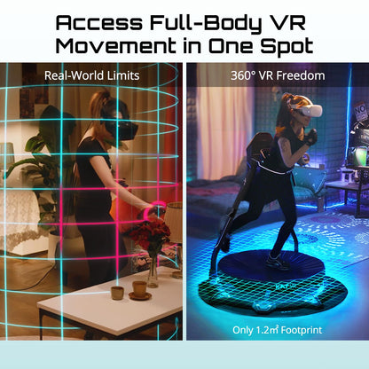 KATVR KAT Walk C2 Plus VR Treadmill – Full-Body Locomotion System, Size 12, C 2 Plus + Nexus Color, Compact 360° VR Platform