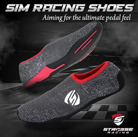 ＳＴＲＡＳＳＥ Racing Shoes - Drivingshoes & Gamingshoes - Air Ventilation Sole - Large-X-Large - Red