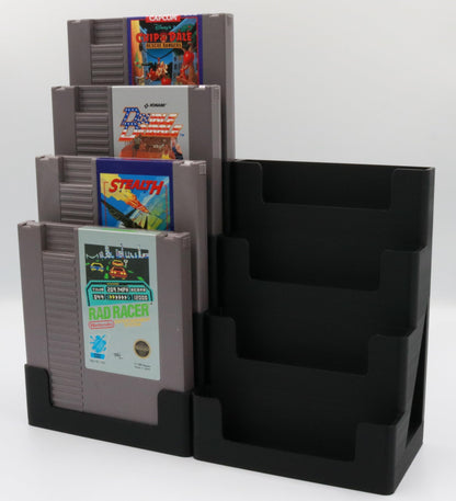 Display Stand Tower Holder for NES Cartridges - Holds 8 Games - Black
