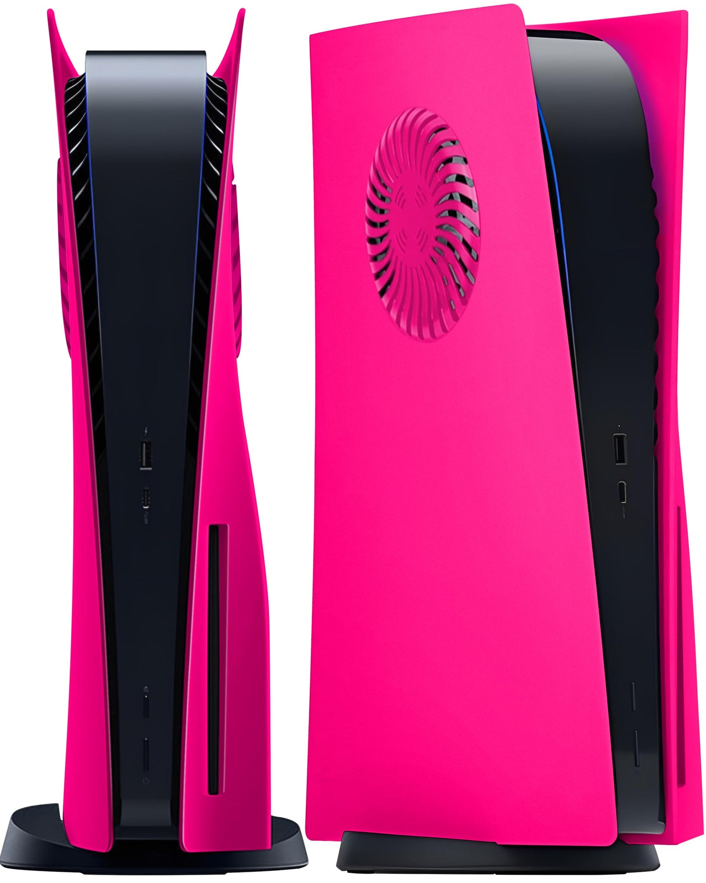 Joso Faceplate for PS5 Disc Edition  Anti-Scratch Dustproof Case Replacement  Cover Skin Fit for PS5 Console (CD-ROM) with Cooling Vent  Plates for PS5 Accessories  Easy Installation - Pink with Vent