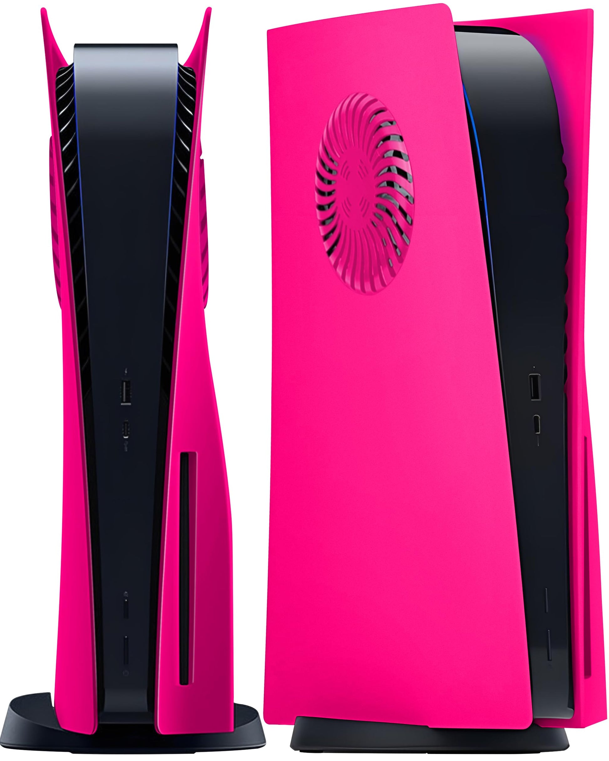 Joso Faceplate for PS5 Disc Edition  Anti-Scratch Dustproof Case Replacement  Cover Skin Fit for PS5 Console (CD-ROM) with Cooling Vent  Plates for PS5 Accessories  Easy Installation - Pink with Vent