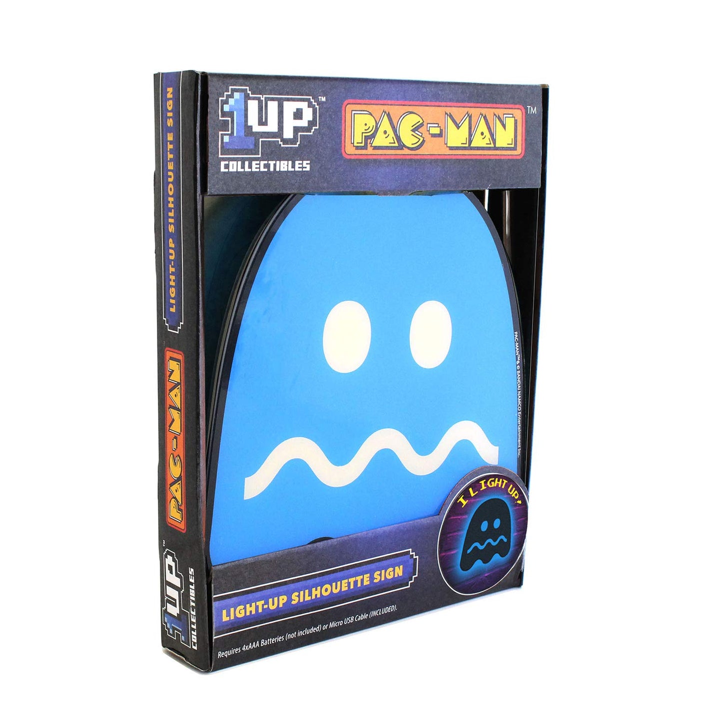 ARCADE1UP Pac-Man Light - Blue Scared Ghost Silhouette, 1.5" x 8" x 8"