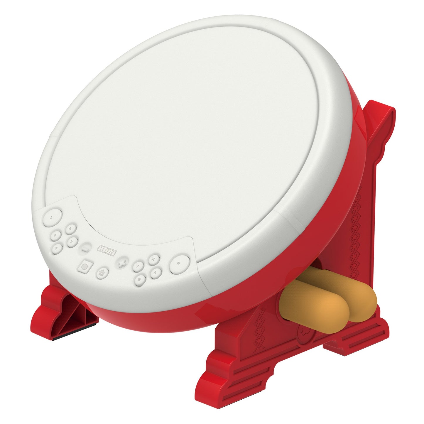 HORI Taiko No Tatsujin Drum Controller for Nintendo Switch - White/Red, Model NSW-079U, Officially Licensed by Nintendo