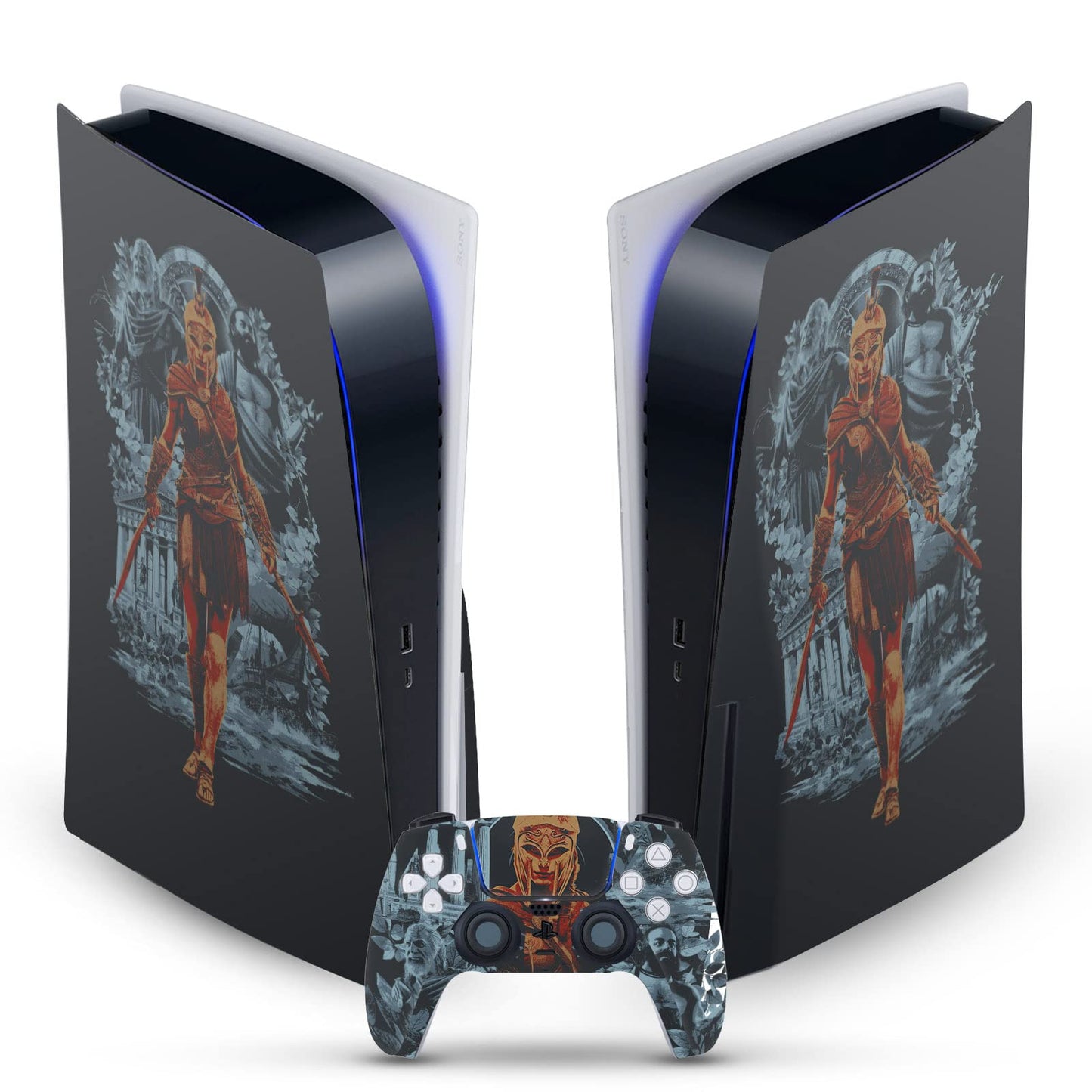 Kassandra Vine Odyssey Artwork Matte Vinyl Faceplate Sticker Gaming Skin Case Cover Compatible with Sony Playstation 5 PS5 Disc Edition Console & DualSense Controller