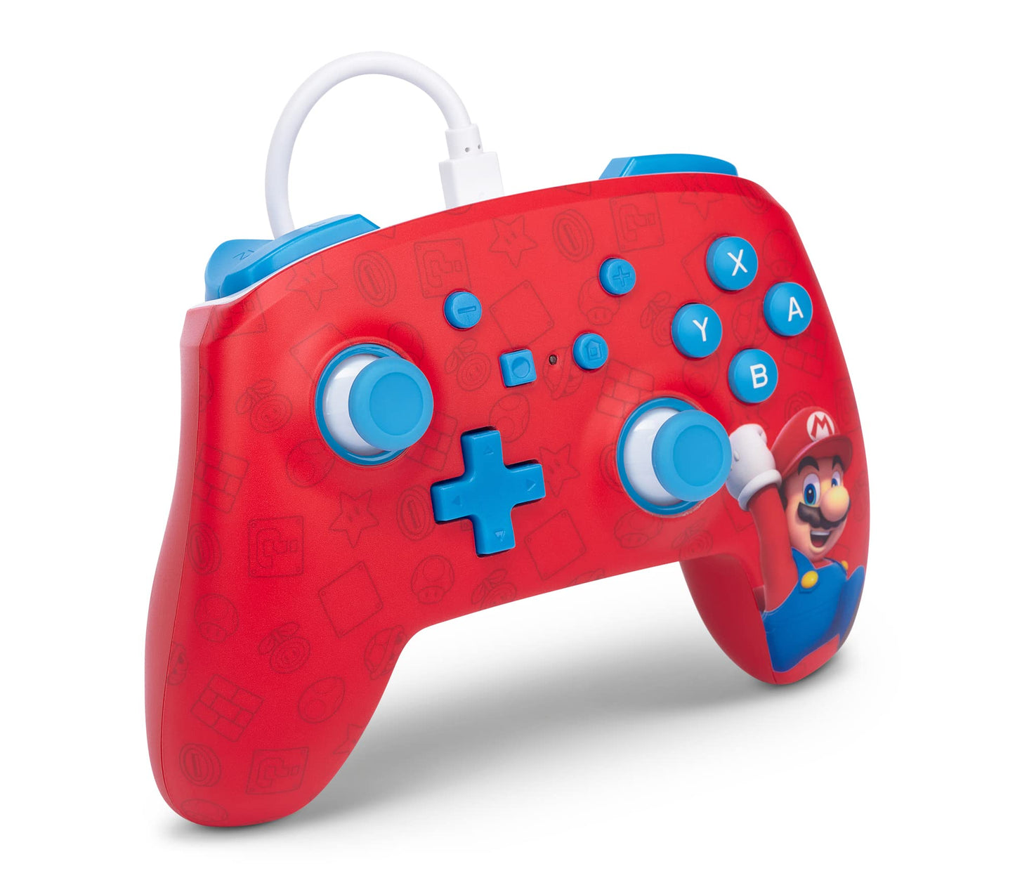 PowerA Enhanced Wired Controller for Nintendo Switch - Woo-hoo! Mario Gamepad, Officially Licensed, Wired Controller