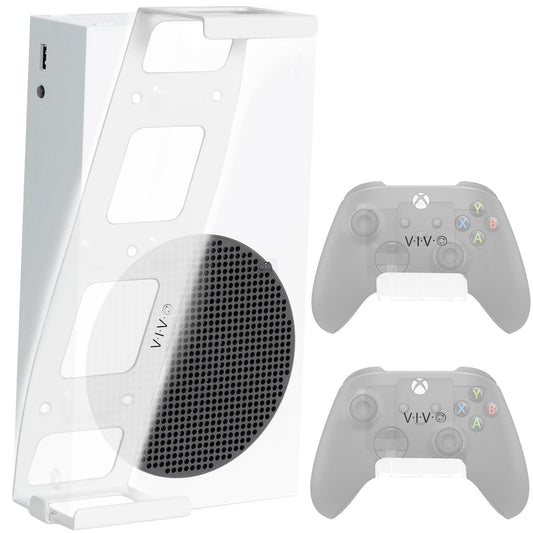 VIVO Xbox Series S Wall and Under Desk Mount Bracket, Horizontal/Vertical Display, White, Model MOUNT-XSSU1