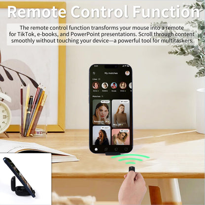elec Space Mini Bluetooth Wireless Mouse - Dual Mode, Rechargeable, Pink, Ideal for PC, Laptops, Tablets & Smartphones